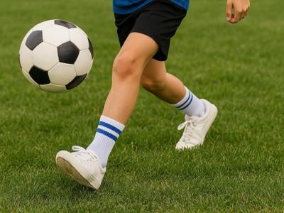 Kind läuft mit Sneaker Socken durch den Raum – bequem und frei