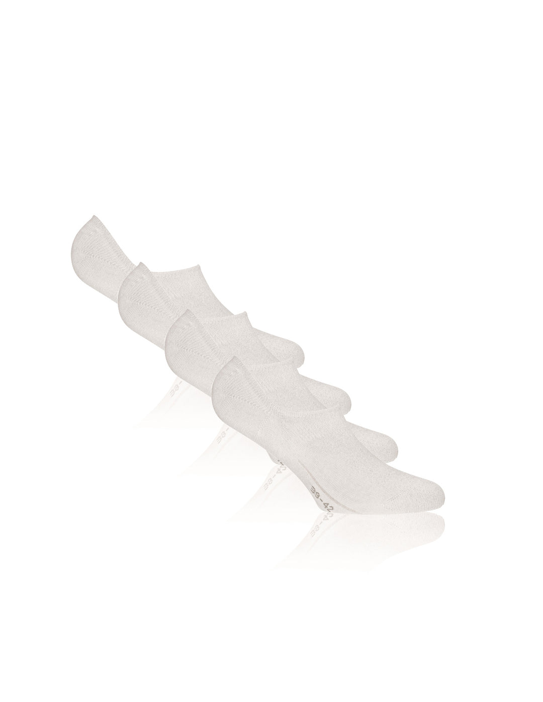 Footies Sneaker Socken mit Silikon 2er-Pack – Unsichtbare Baumwollsocken in 
 Weiss – UMOR SOX