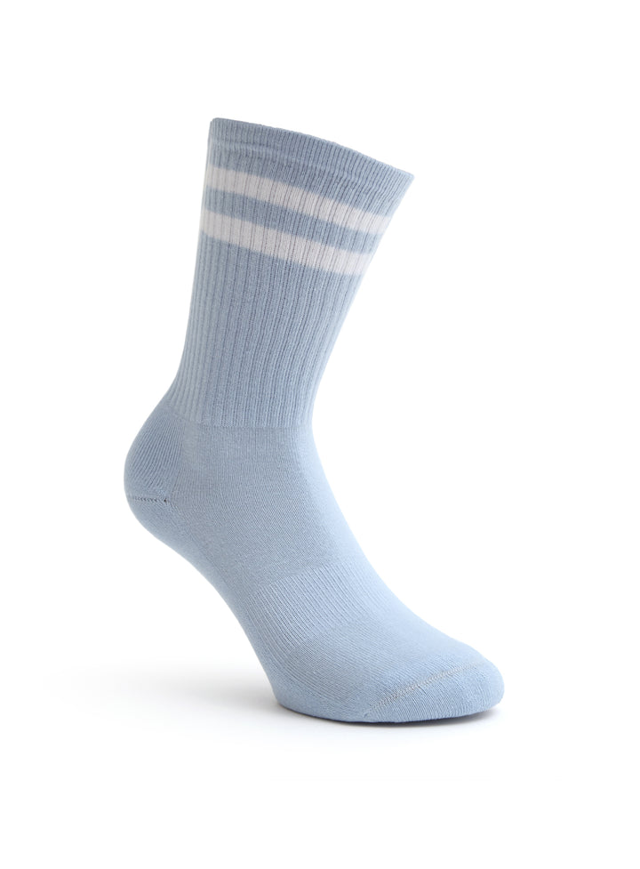 Kinder Sportsocken Soft Farben Blau Baby mit Streifen Einzelpaar klassische Tennissocken