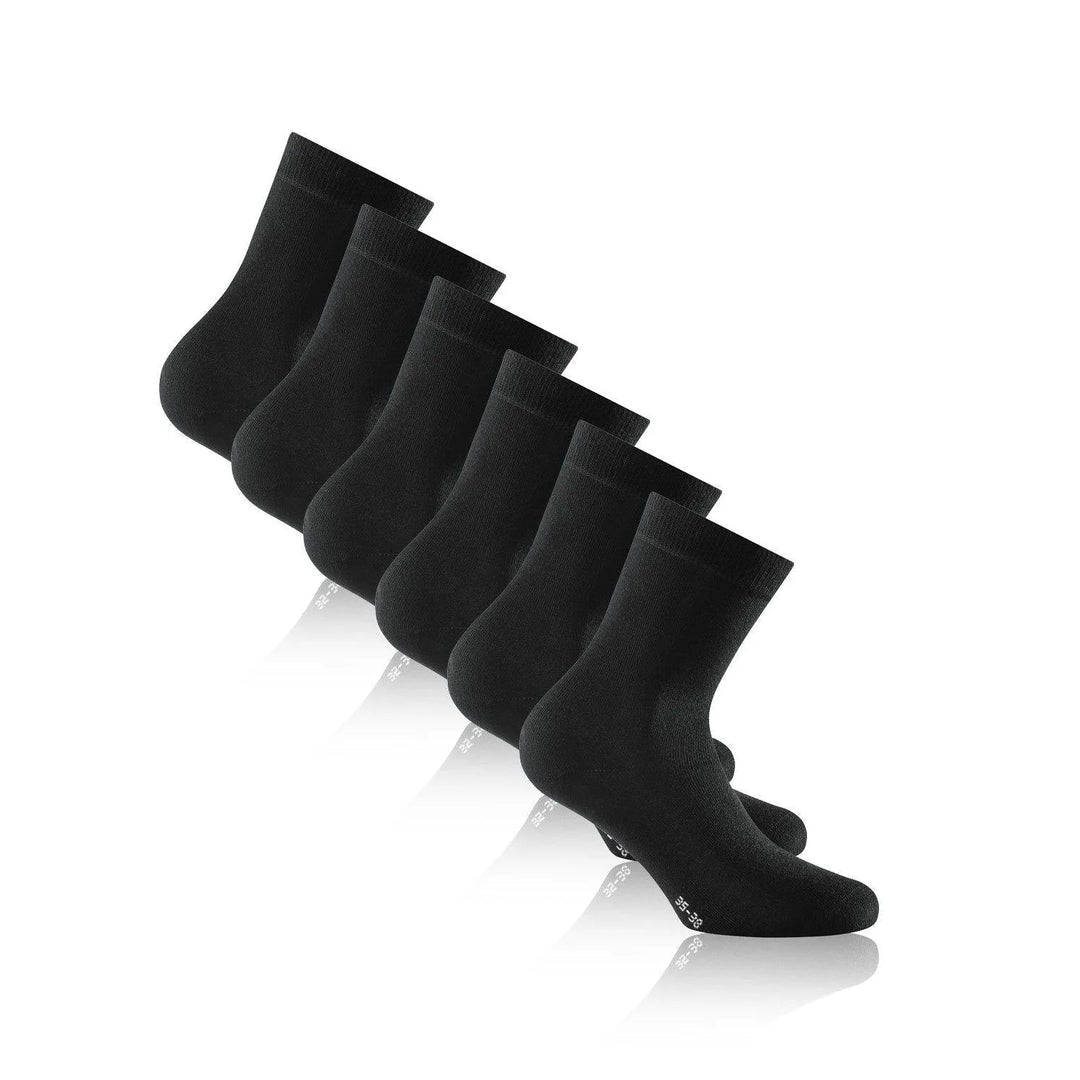 Rohner Soft Touch Viskose-Socken im 3er-Pack in Schwarz