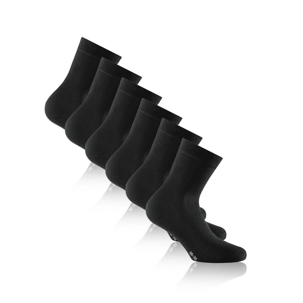 Viskose-Socken im 3er-Pack in Schwarz