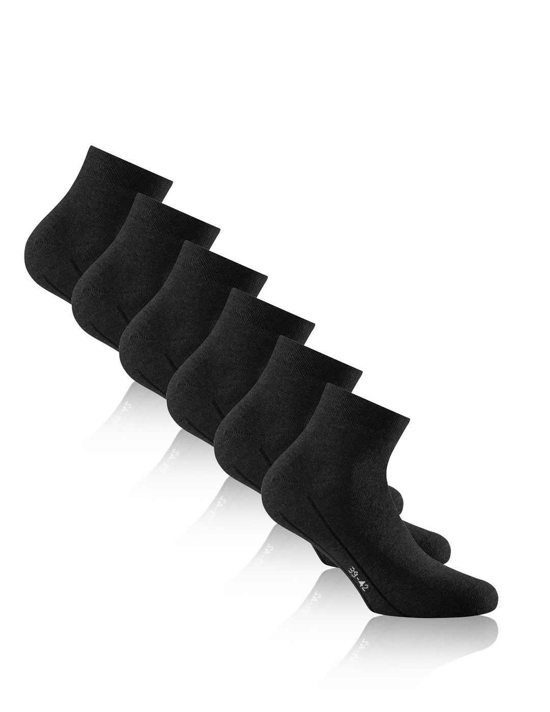 Sneaker Plus Socken 3er-Pack in Schwarz
