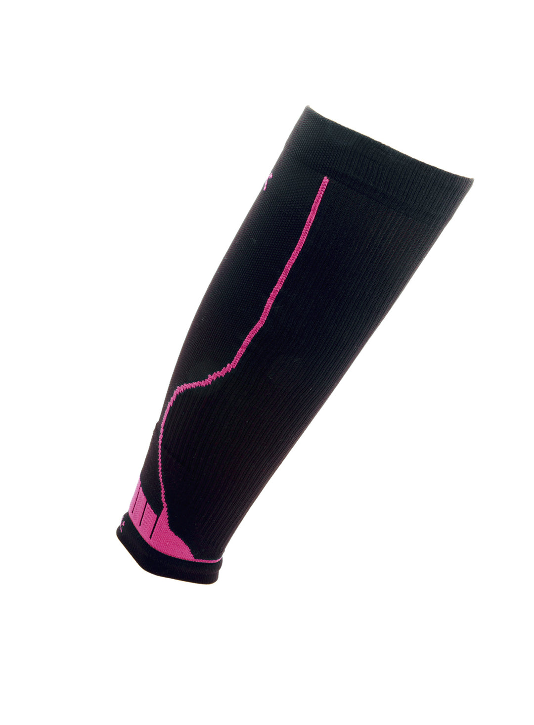 Schwarz Pink TECH Running Kompressions-Wadensleeves für Running, Trailrunning und Wettkampf. 