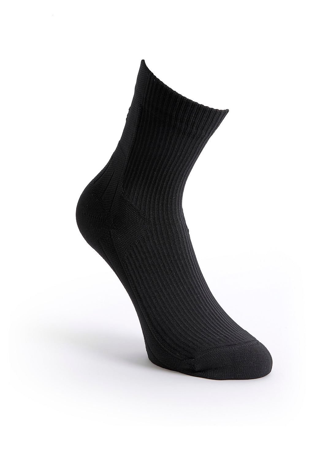 schwarz TECH Running Mid Cut Kompressions-Laufsocken für Running, Trailrunning und intensive Trainingseinheiten.
