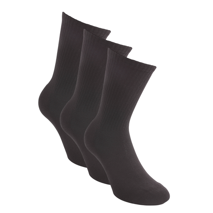 Performance Sportsocken 3er Pack aus Baumwolle in Schwarz mit atmungsaktiver Strickstruktur von UMOR SOX