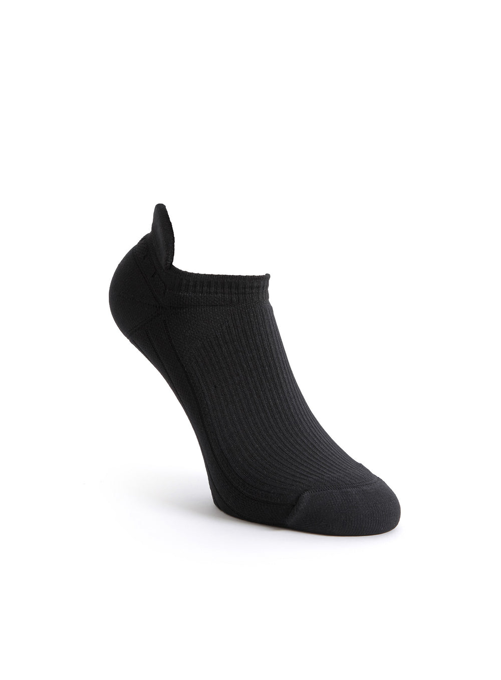 Schwarz TECH Running Sneaker-Laufsocken mit Kompression mit anatomischer Passform für Running, Fitness und aktive Tage.