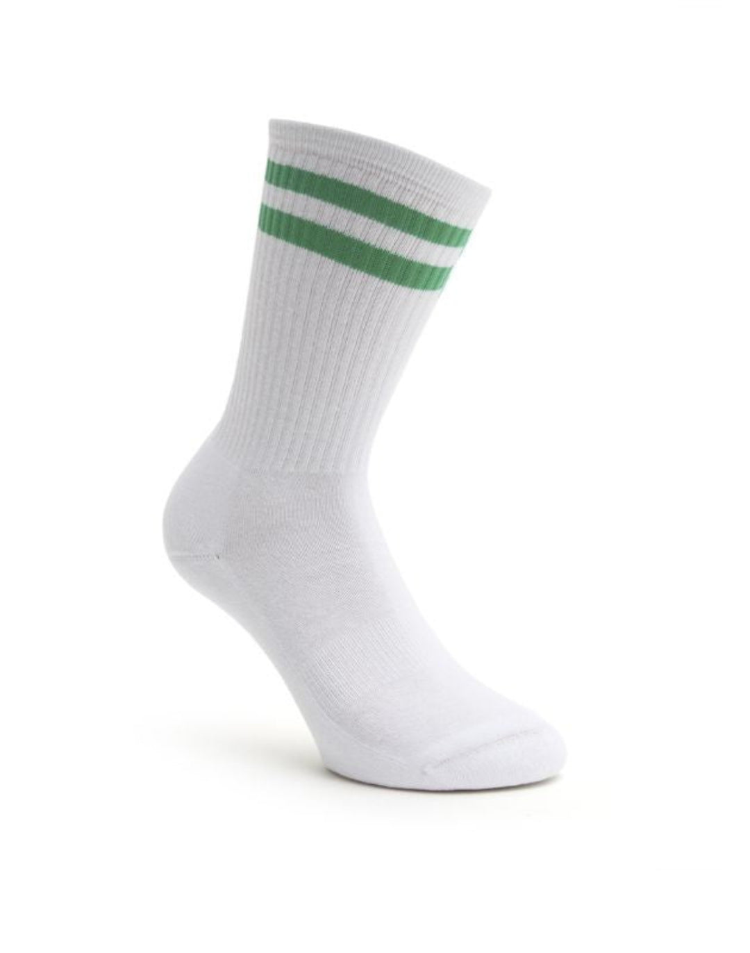 Sportsocken mit Streifen Gruen Einzelpaar klassische Tennissocken