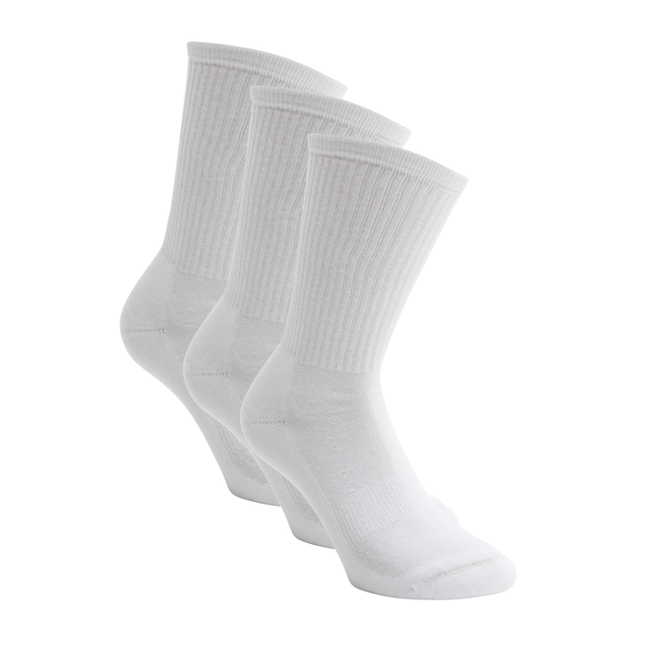 Sportsocken 3er Pack Weiss in klassische Höhe von UMOR SOX